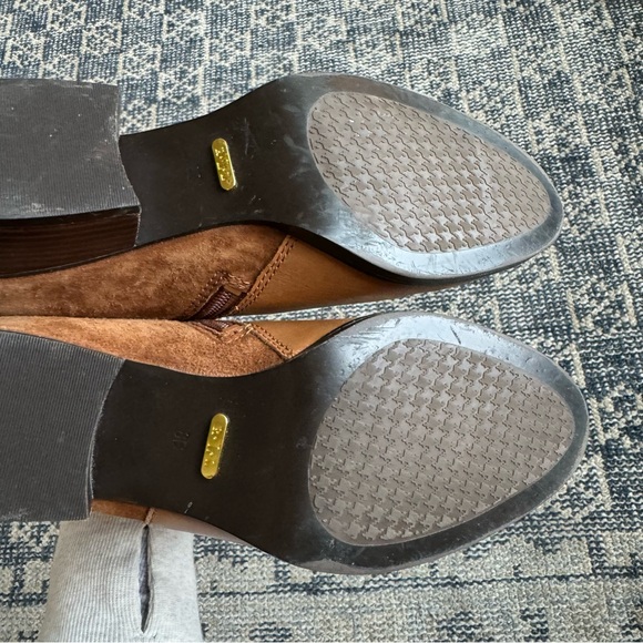 Lauren Ralph Lauren Damara Booties in Cognac Brown Leather & Suede size 8 - Picture 16 of 16